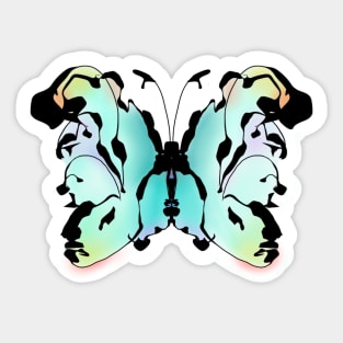 Abstract Butterfly Sticker